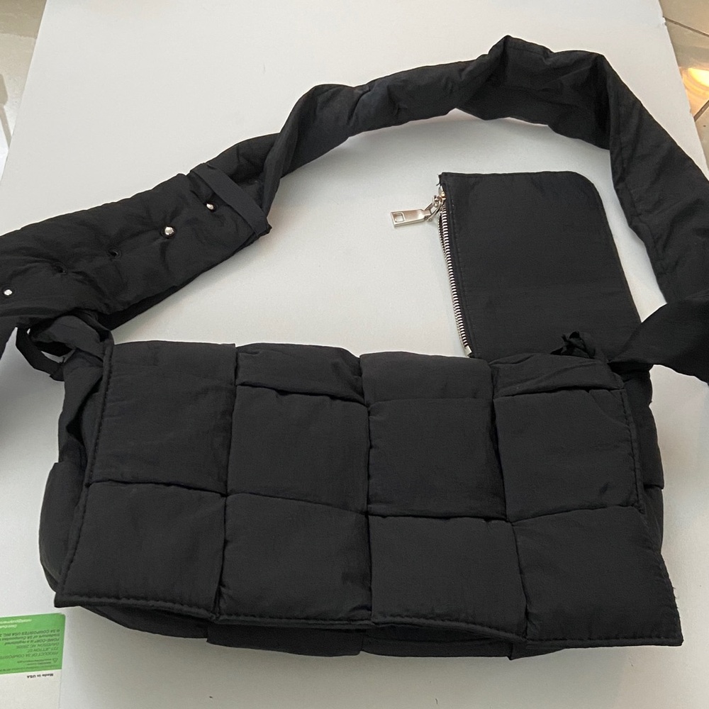Black Quilted Crossbody Bag
